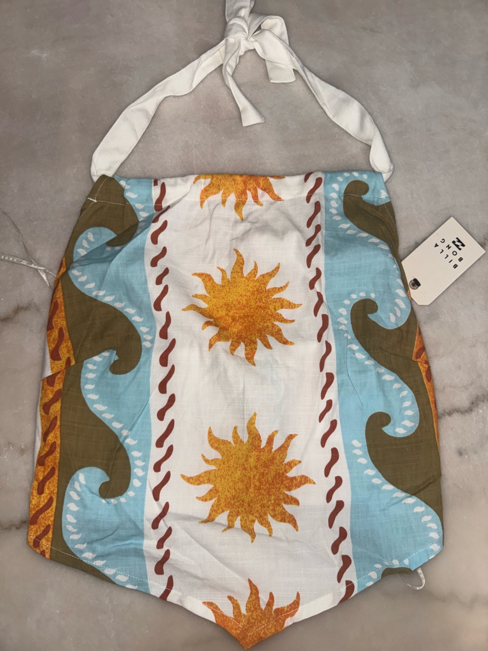 Billabong Orange Sun Print Midi Skirt & Halter Top Set - Picture 2 of 8